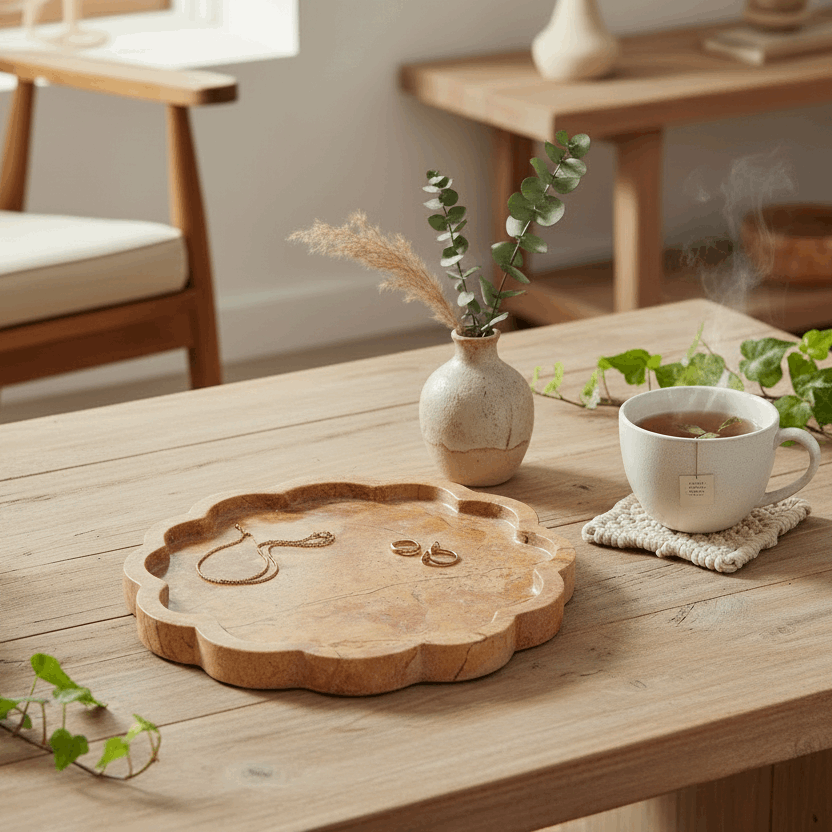 Petal Tray - Caramel