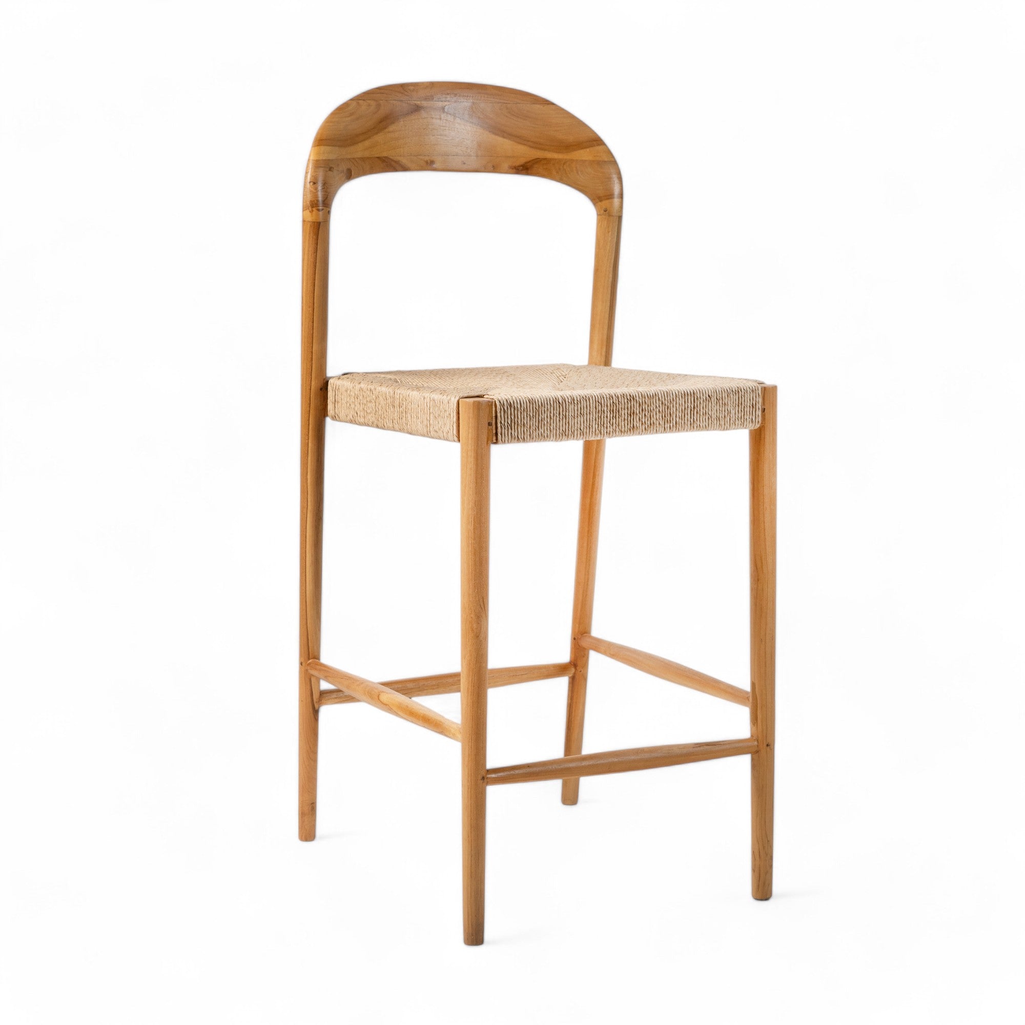 Counter Stool 'Cemagi' in Teak and Rope