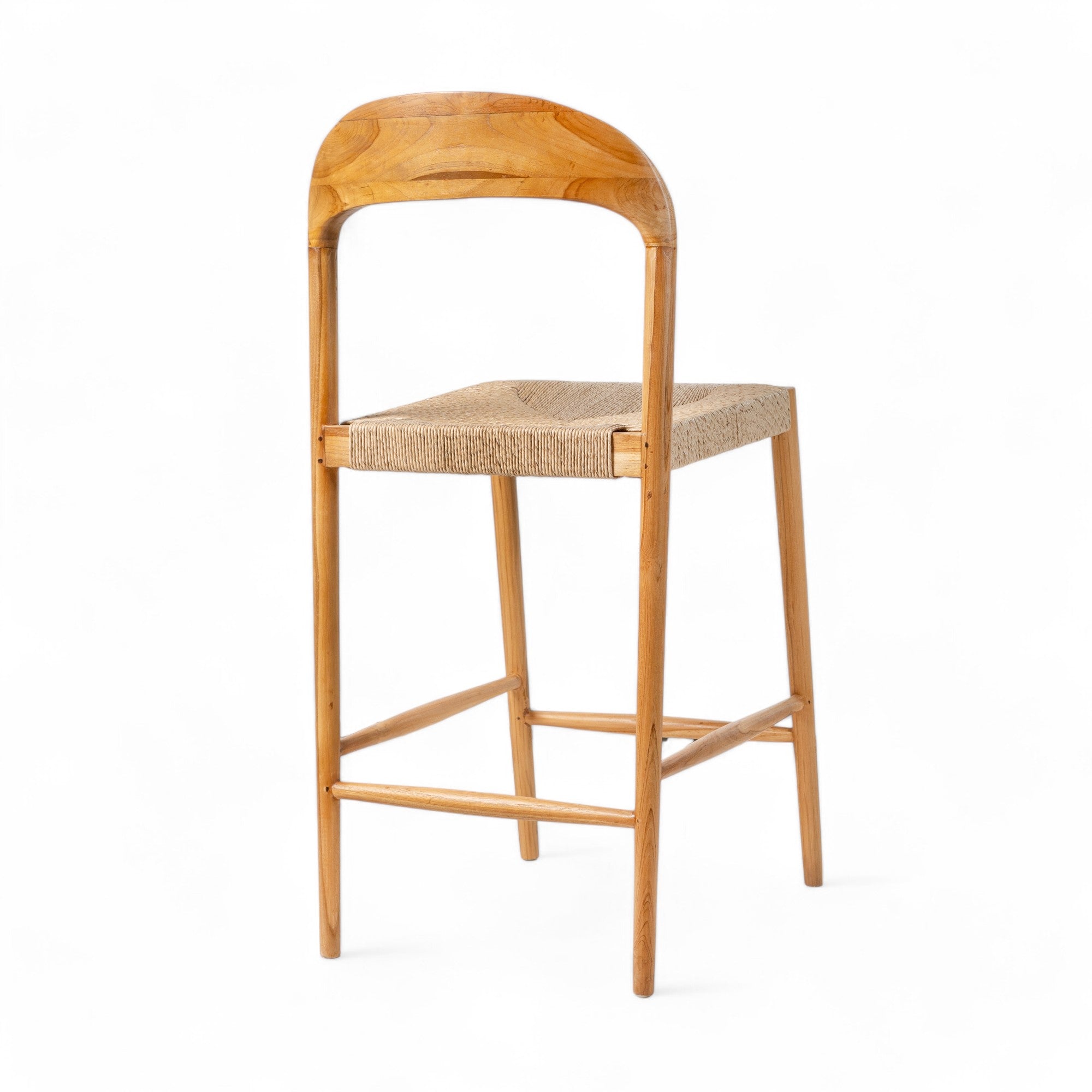 Counter Stool 'Cemagi' in Teak and Rope