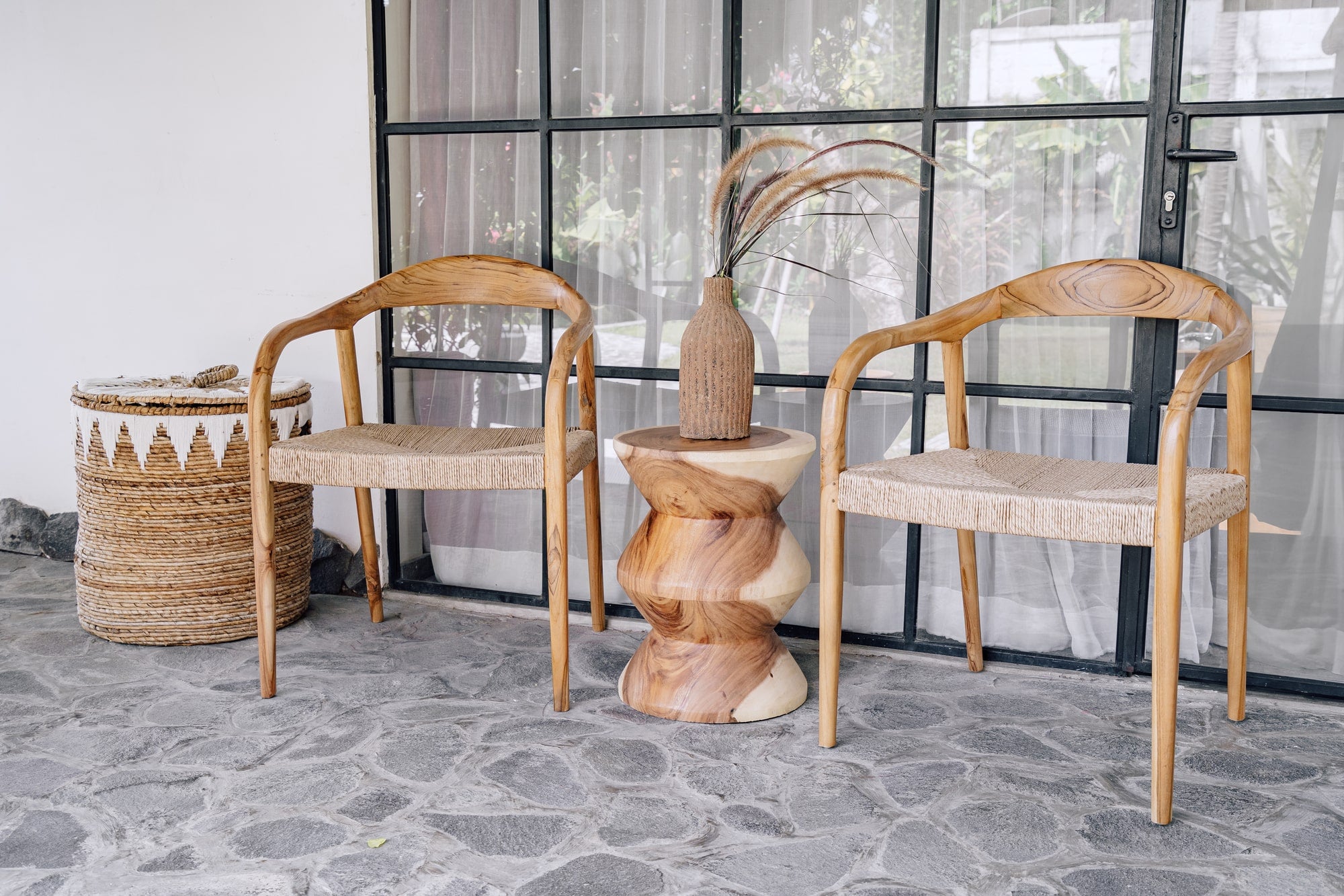 Chair 'Cemagi' in Teak and Rope