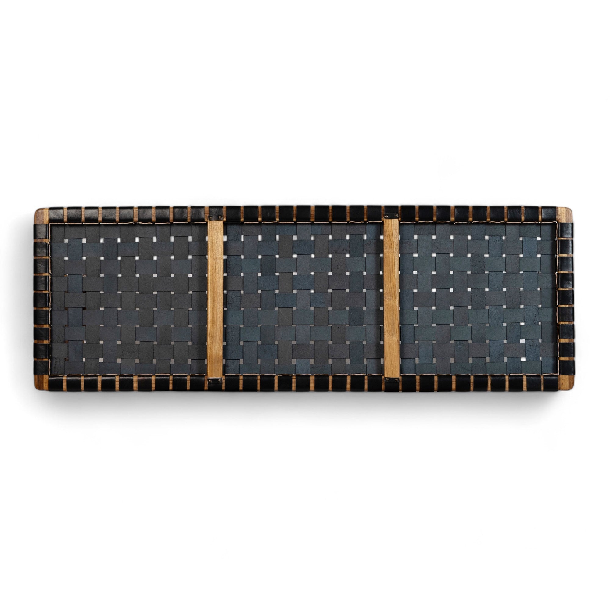 Headboard 'Umalas' in Teak and Leather 180 / 160 cm