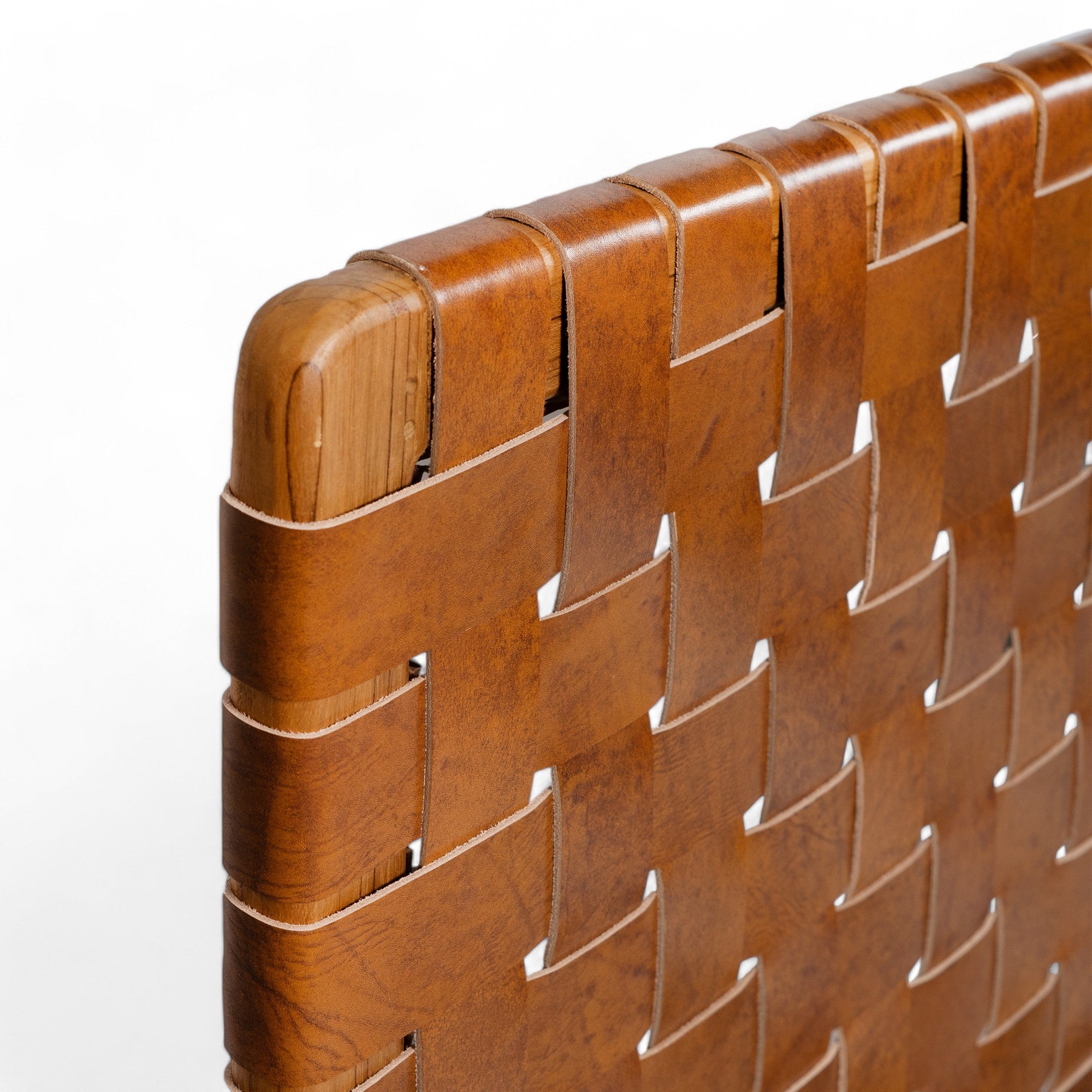 Headboard 'Sanur' in Teak and Leather