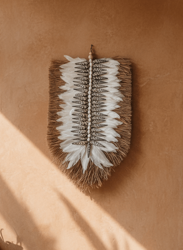 Wall Decoration – Nias Feather & Shell - Kayu Living