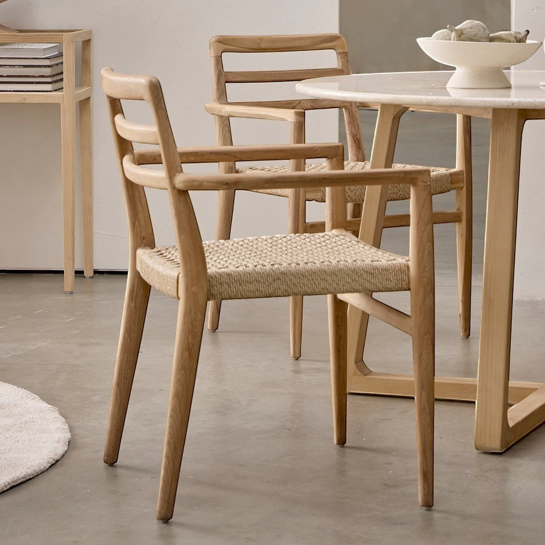 Verano teak garden chair with armrests (set of 2)
