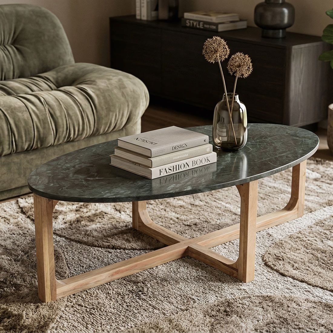 Marble coffee table - Green