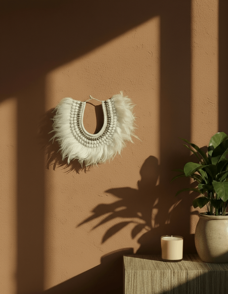 Feather Necklace – Ivory White - Kayu Living