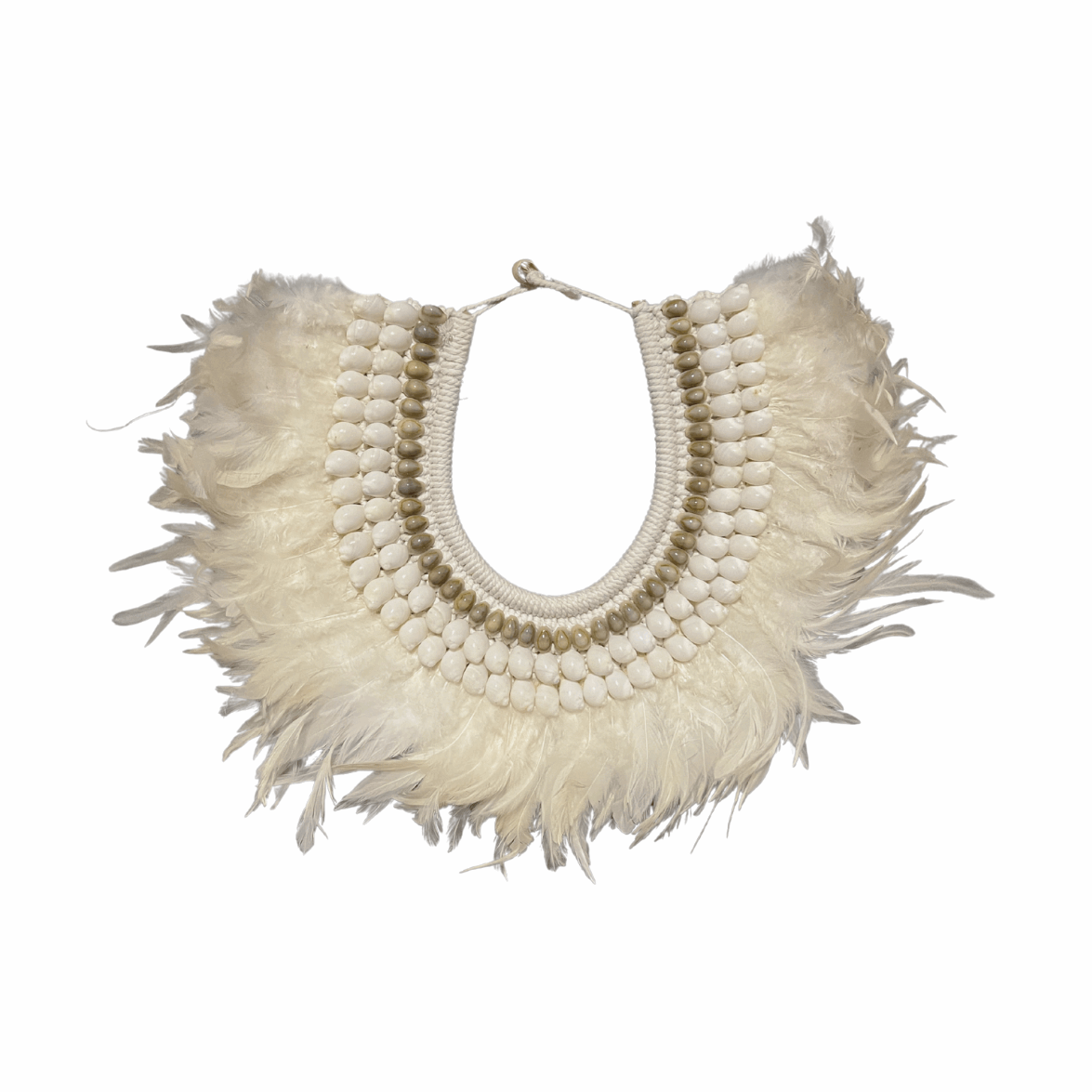 Feather Necklace – Ivory White - Kayu Living