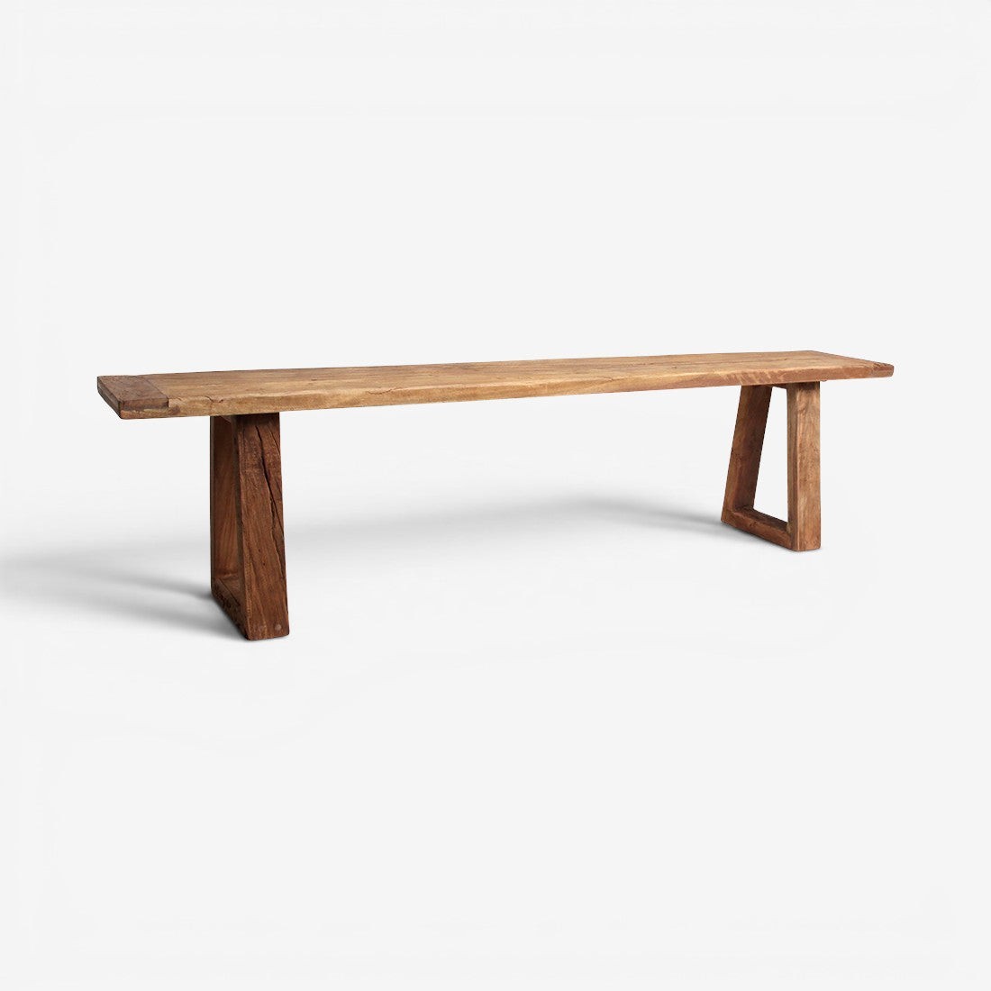 Kayu Living Farmwood dining bench in 180 cm, crafted from sustainable recycled wood with a rustic grain finish.