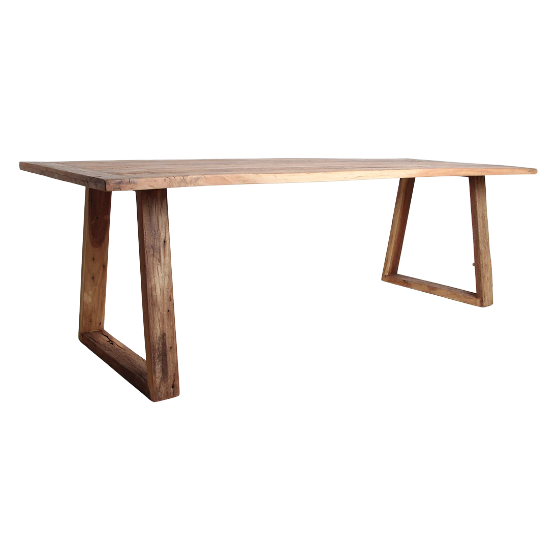 Kayu Living Farmwood 240 cm dining table made from recycled brown wood with a natural grain and sturdy frame.
