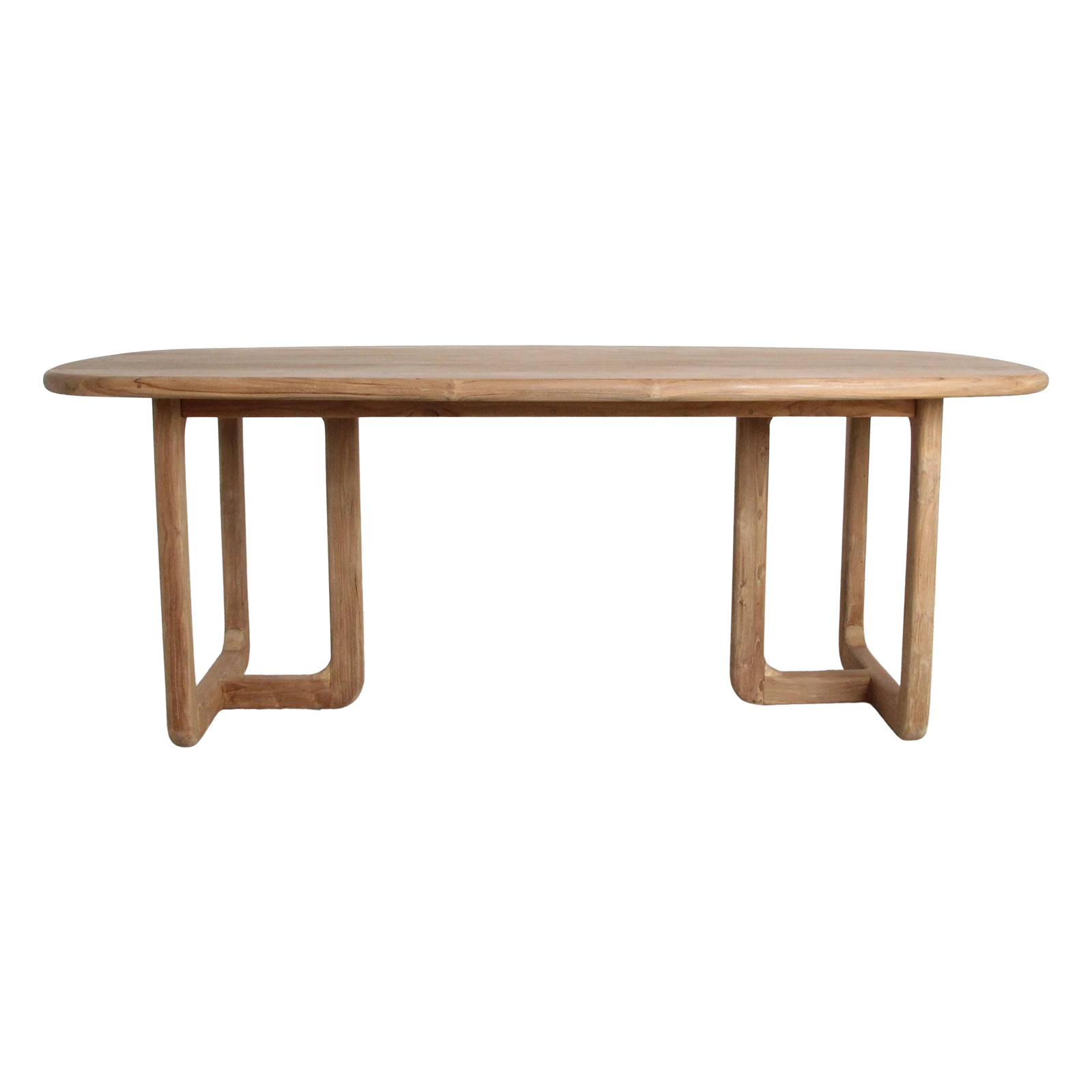 Kayu Living Invierno 200cm rectangular dining table made of natural FSC-certified recycled teak wood.