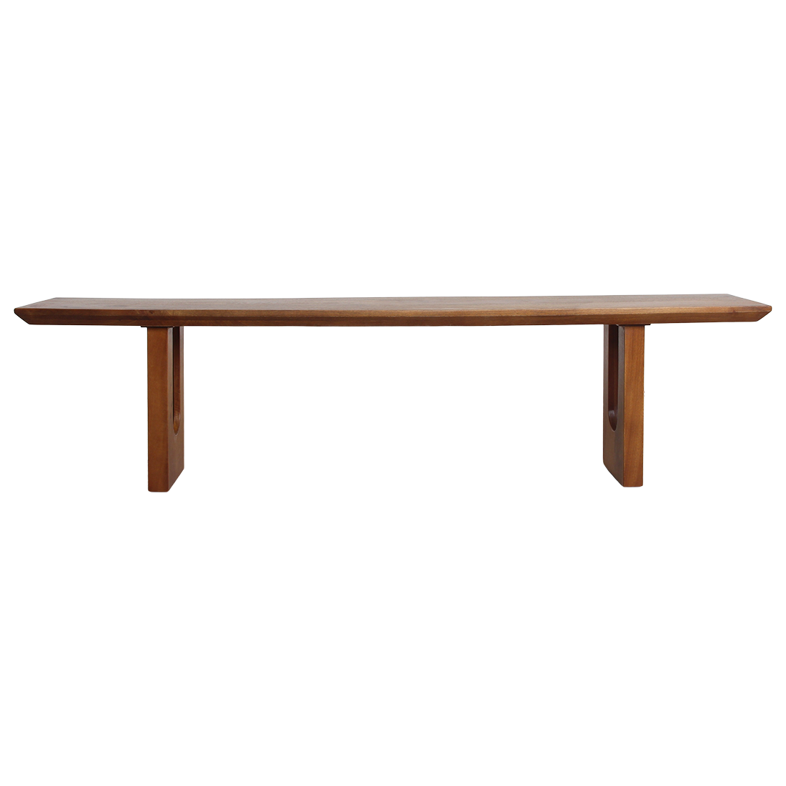Kayu Living 180cm dining bench made from sustainable mango wood with a smooth bullnose chamfered edge design.
