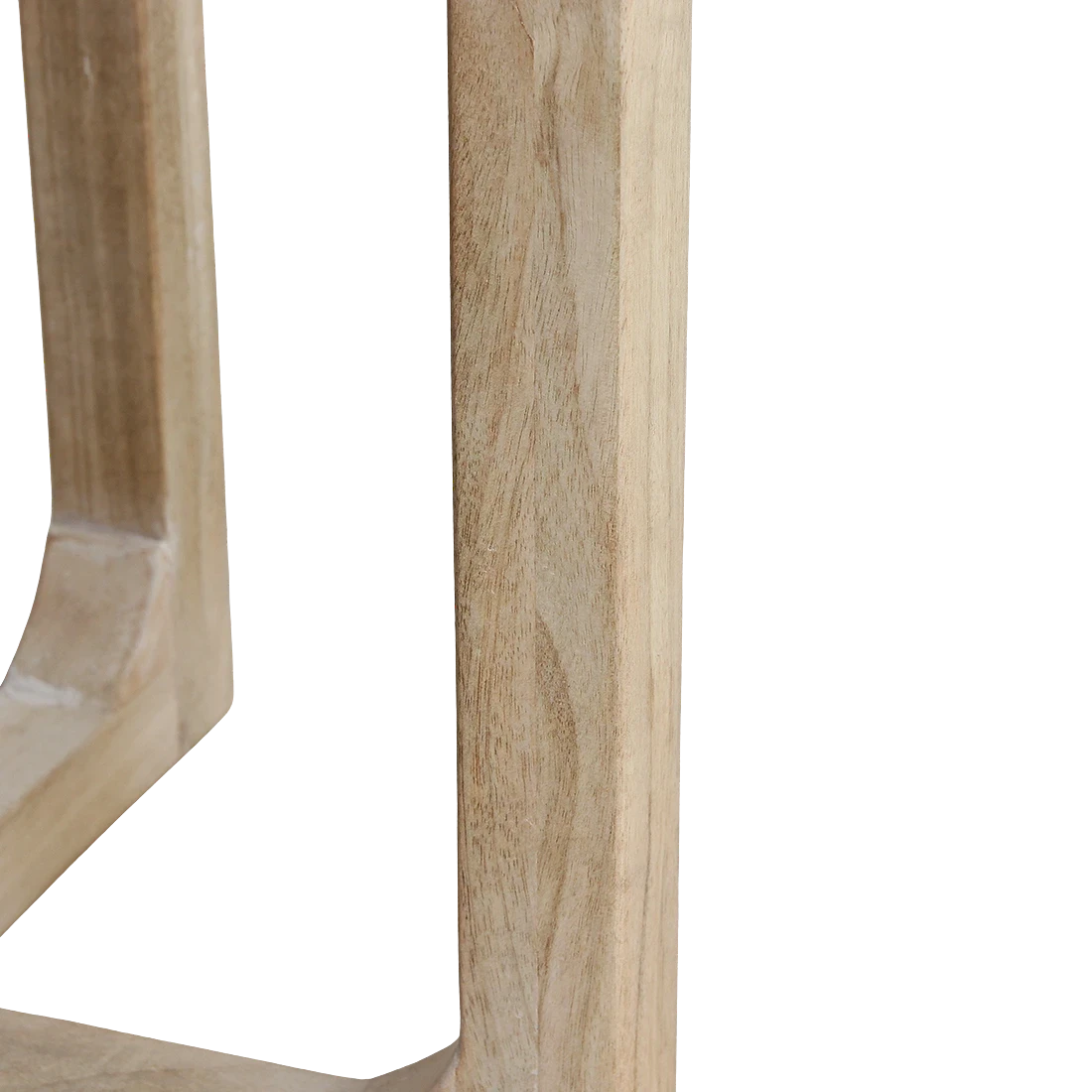 Kayu Living burgundy marble side table with natural mango wood cross-leg base and unique white veining.