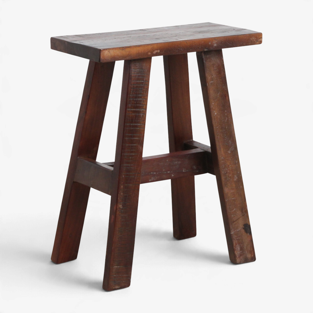 Kayu Living medium factory bus stop bench made from rustic FSC-recycled wood with a warm, unique patina.