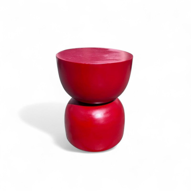 1/2 Cupped 'Lovina' Stool - Royal Red
