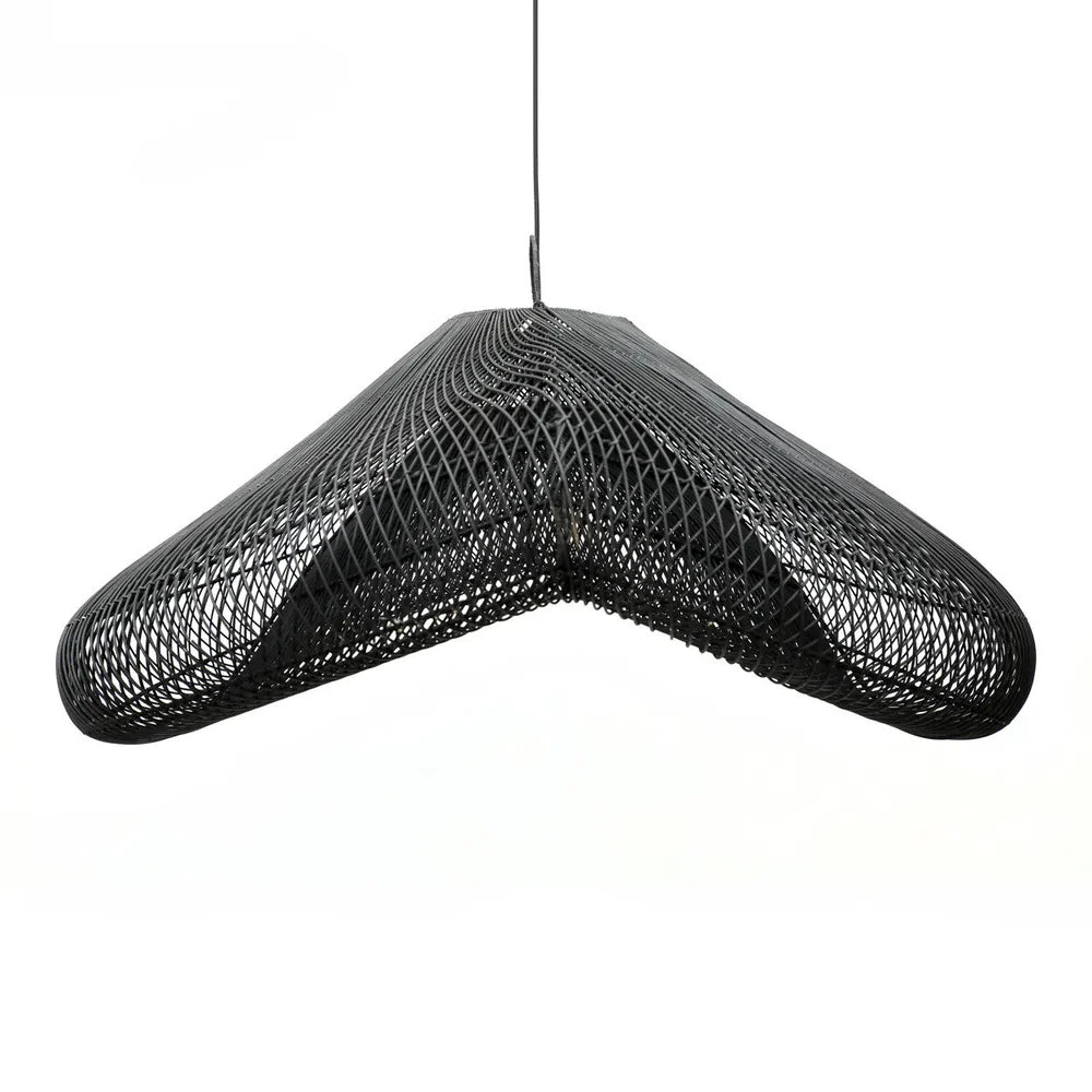 Large black "Cloud" pendant lamp shade by Lighting, oversized XXL design with soft, cloud-like shape, ideal for modern interior lighting.
