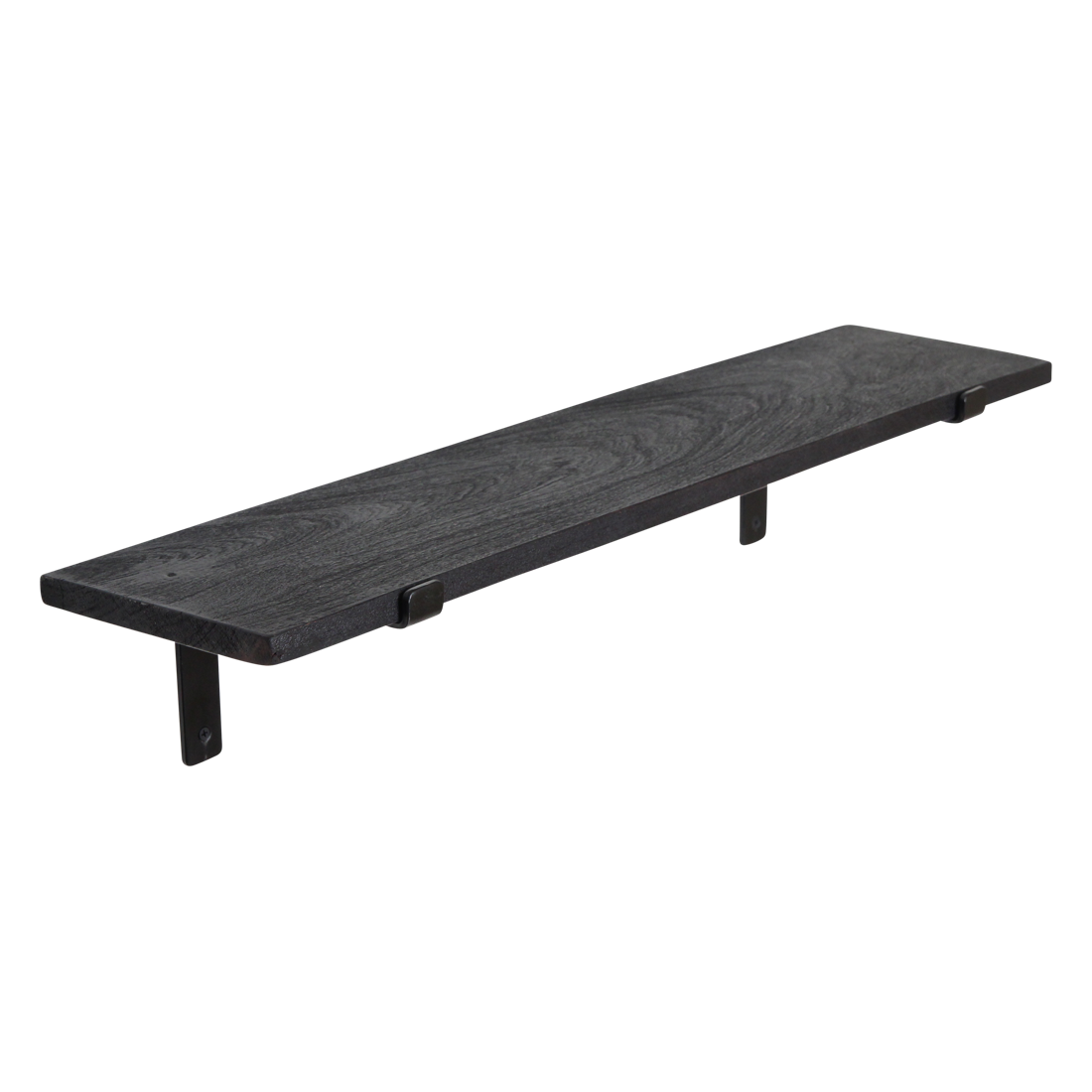 Factory vägghylla svart - FSC-återvunnet trä - 80 cm