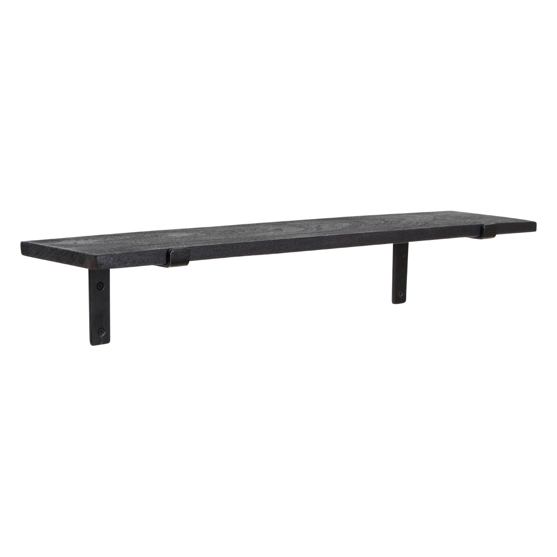 Factory vägghylla svart - FSC-återvunnet trä - 80 cm