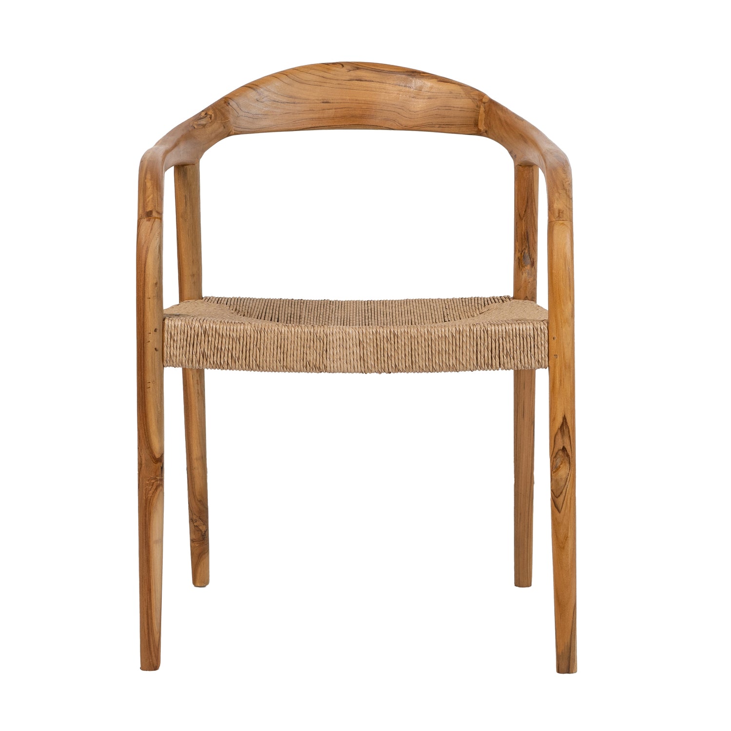 Chair in Solid Teak and Handwoven Rope