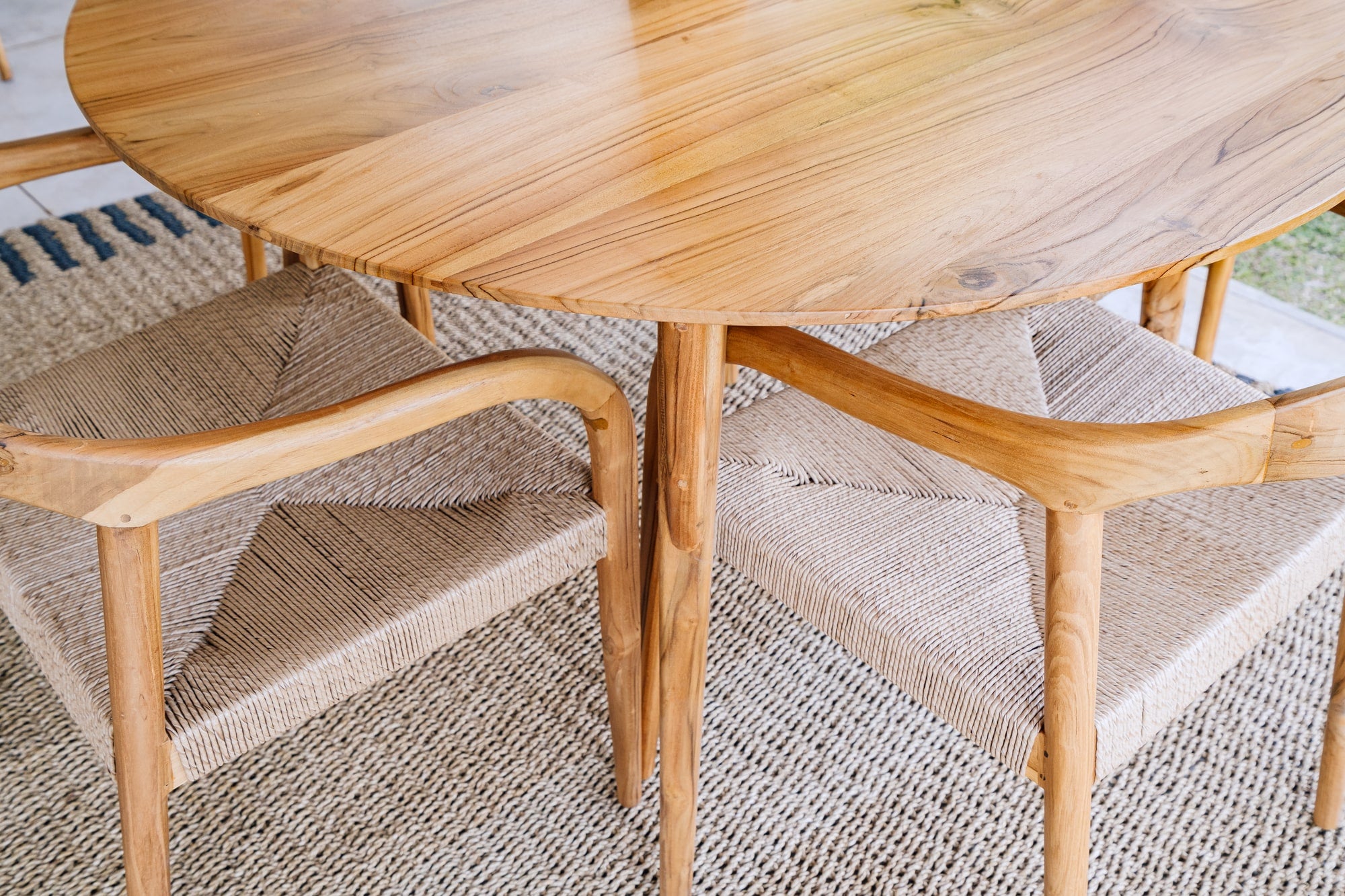 Dining Table 120 cm in Solid Teak