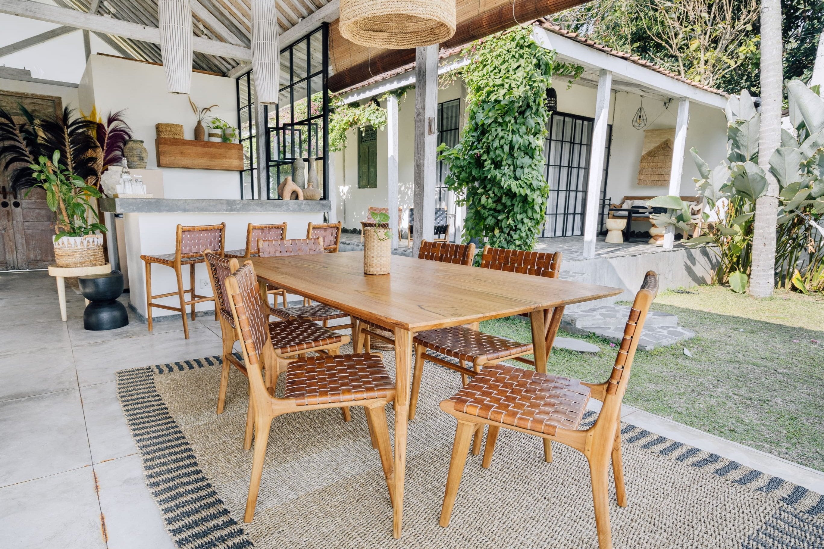 Dining Bundle: Berawa Teak Table 180 cm + Sanur Chairs