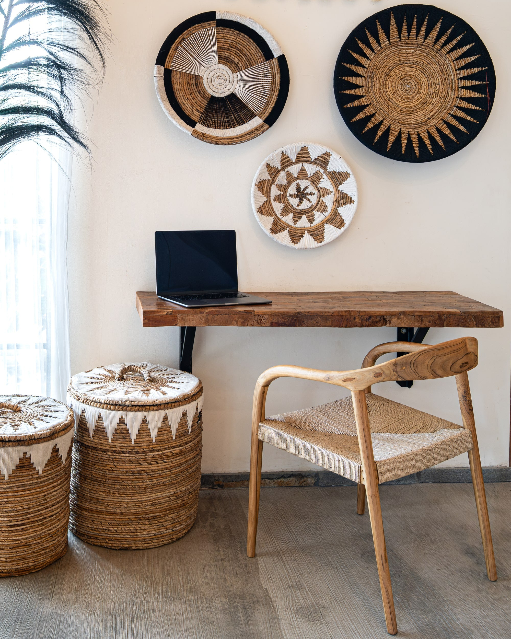 Stol 'Cemagi' i teak och rep