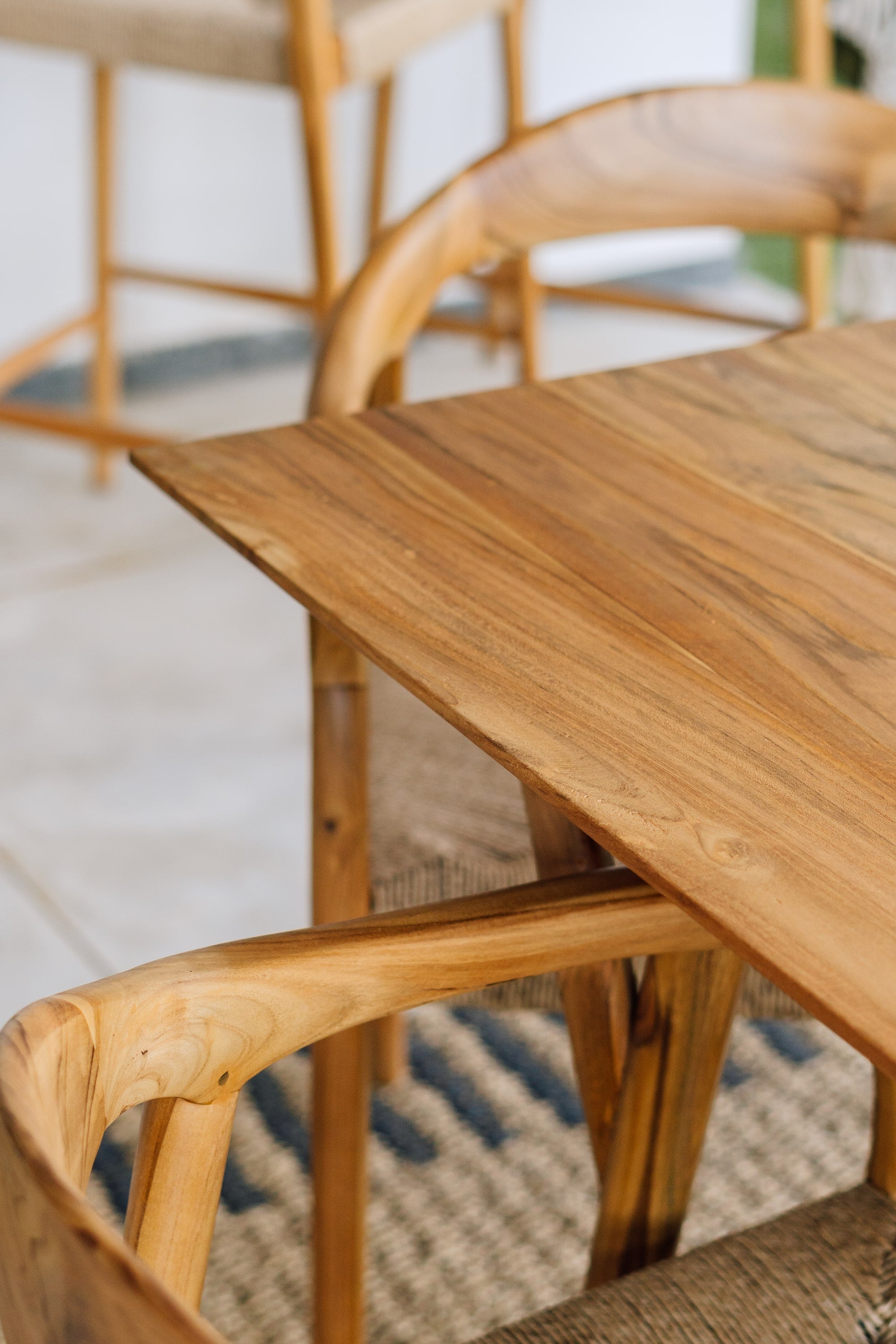 Dining Bundle: Berawa Teak Table 180 cm + Cemagi Chairs