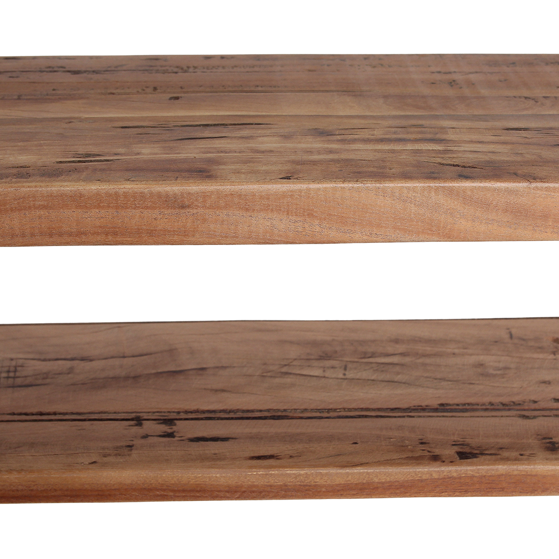 Raw Materials Farmwood console table with a sleek wooden finish and modern design, shown in a well-lit interior setting.