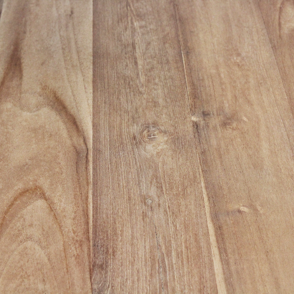 Teak wood dining table from Raw Materials, 200 cm long, with a natural finish, ideal for modern dining rooms.