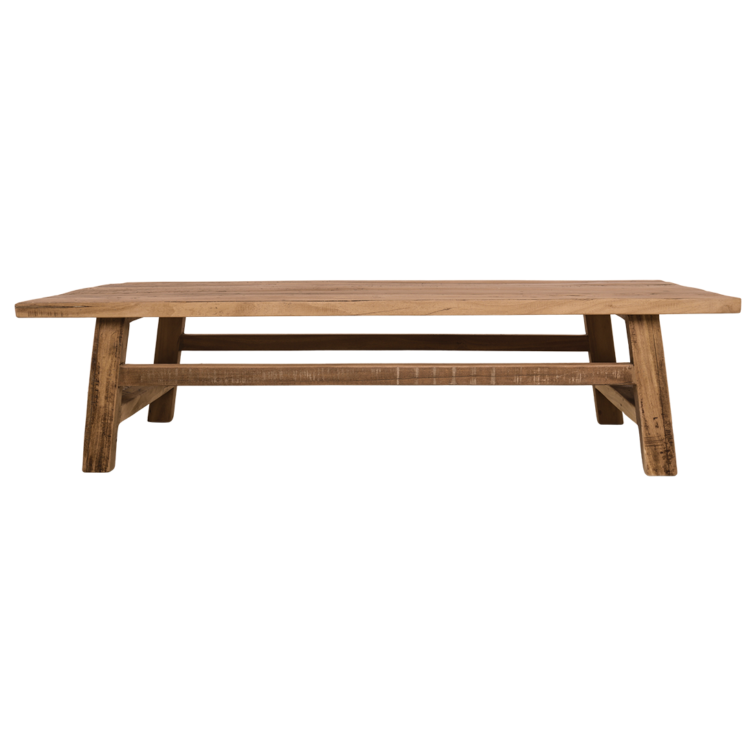 Kayu Living Farmwood rectangular coffee table made from rustic FSC-certified recycled wood with natural grain detail.
