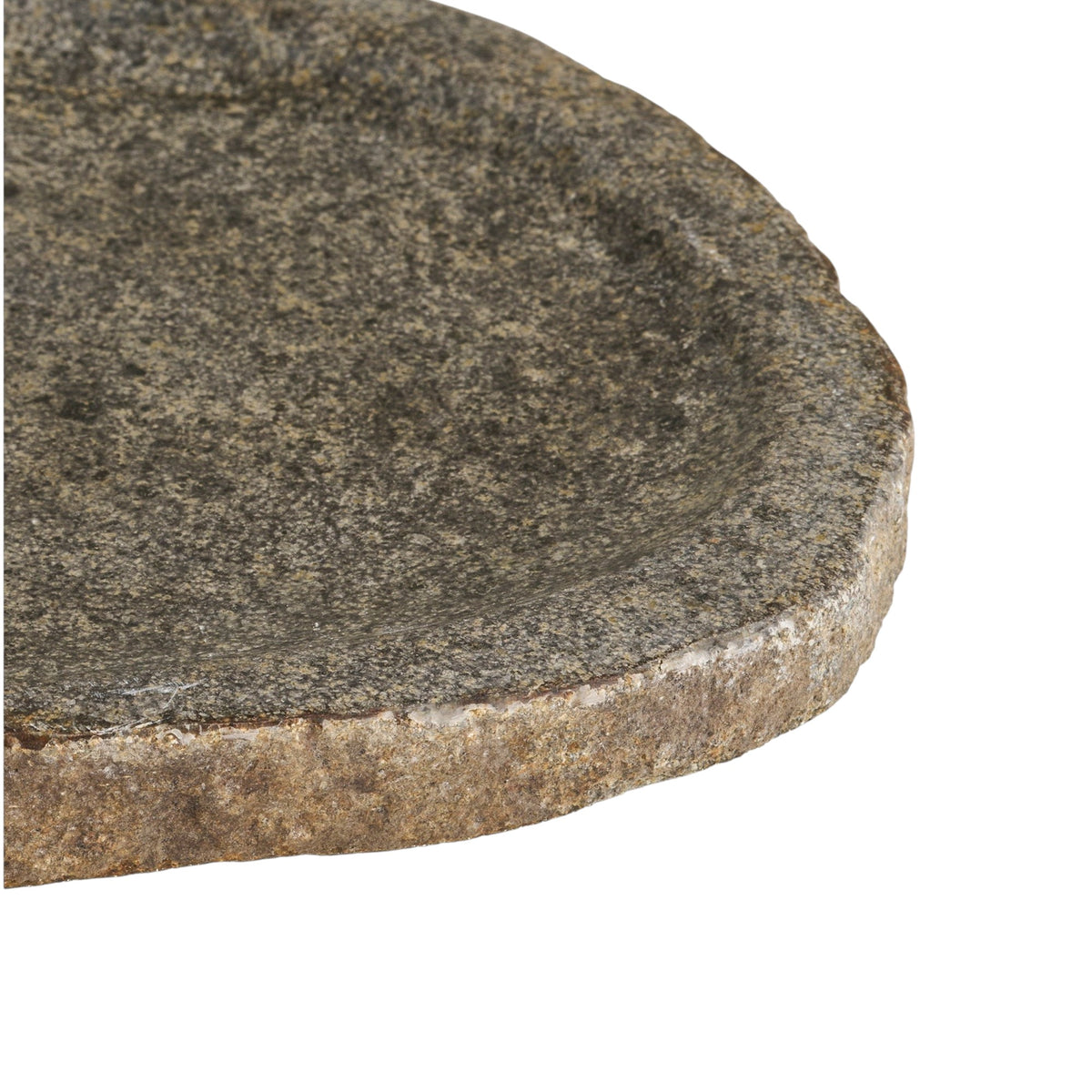 Kayu Living Gara tray made of natural riverstone with a textured matte finish and organic rounded edges.