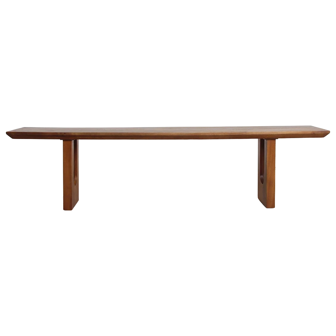 Kayu Living 180cm mango wood dining bench with bullnose chamfered edges and sturdy cutout leg design