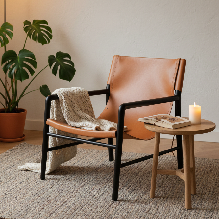 Lounge Chair 'Marita' Dark Brown
