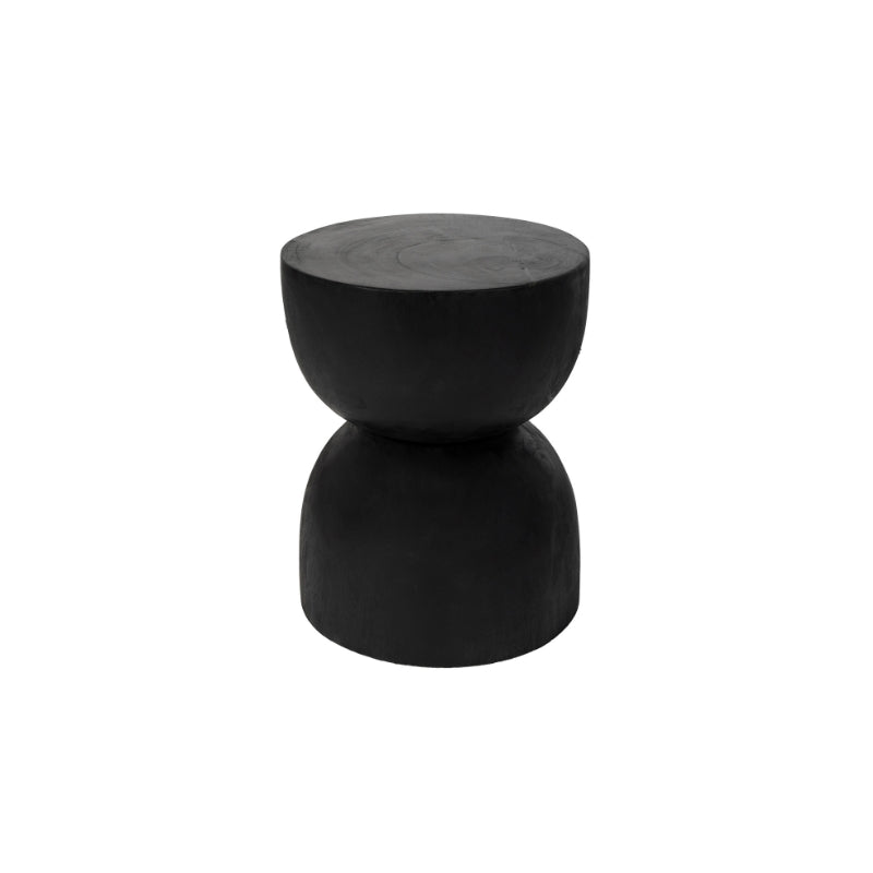 1/2 Cupped Stool - Black