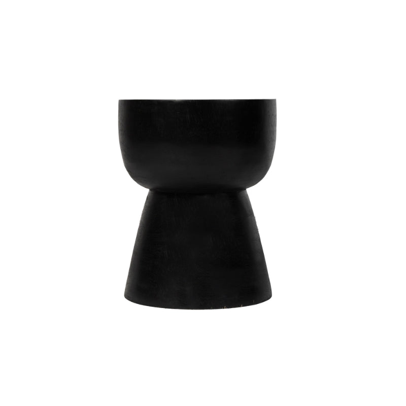 1/3 Cupped Stool -  Black